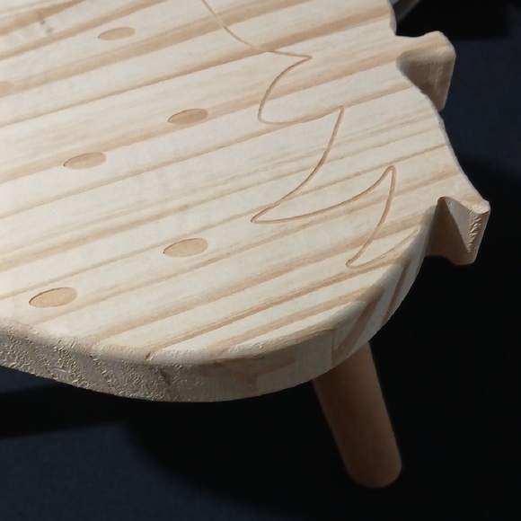 Wooden Strawberry Shaped Accent Stool - Picture 7 of 7